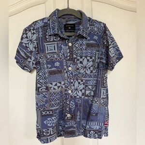 Quiksilver Kids' Blue Kapa Pattern Shirt